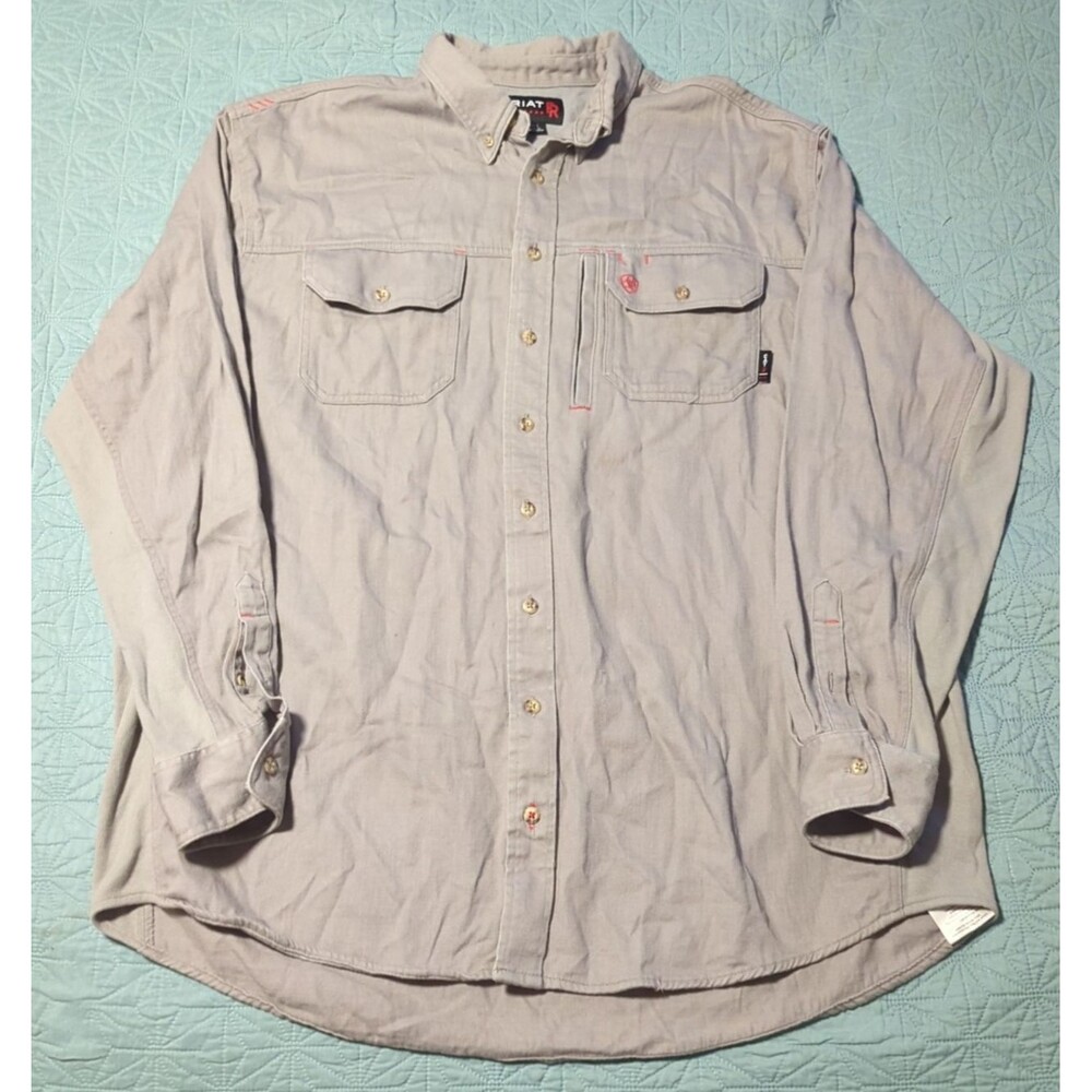 AriatFR CAT2 Mens Silver Fox Vent Work Shirt 2XL Tall VentTEK Great Arm Mobility
